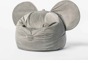 Szara, miękka pufa dziecięca PUFA EARS