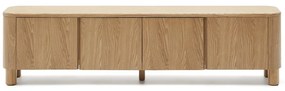 Szafka pod TV w dekorze jesionu w naturalnym kolorze 200x52x40 cm Salaya – Kave Home