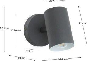 Czarny metalowy kinkiet Manie – Kave Home