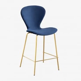 Na Wysokim Stołku. ↑65 Cm & Goud & Aksamitny Blue & Terciopelo - Sklum