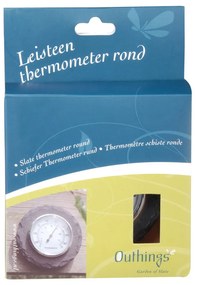 Wiszący zewnętrzny termometr z łupku Esschert Design, Ø 10 cm