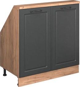 Szafka kuchenna na dach skośny antracytowy domek wiejski 80x46x81.6 r-line