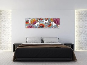 Obraz malowanych kulek (170x50 cm)