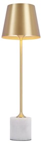 Nowoczesna lampa stołowa złota 37 cm z LED, ściemnialna, IP54, ładowalna - Topi Nowoczesny Oswietlenie wewnetrzne