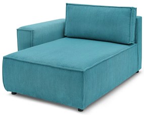Niebieski sztruksowy moduł sofy (lewostronny) Nihad modular – Bobochic Paris