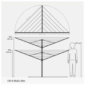 Ogrodowa suszarka na pranie Lift-O-Matic 40m – Brabantia