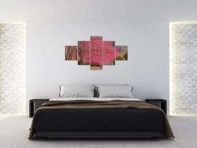 Obraz kwitnących drzew (125x70 cm)