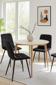 Krzesło FOX z przeszyciem tkanina Welur noga metalowa