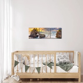 Obraz - Hatago Iwa (z zegarem) (90x30 cm)