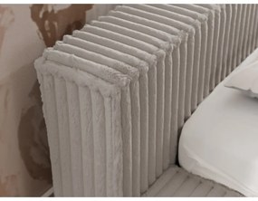 Szare tapicerowane łóżko dwuosobowe ze schowkiem ze stelażem 140x200 cm Cloe – Ropez