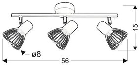 Czarna lampa sufitowa z trzema ażurowymi kloszami - V171 Esper