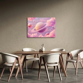 Obraz - Różowa planeta (70x50 cm)