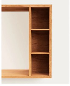 Wisząca szafka łazienkowa z litego drewna tekowego z lustrem 100x65 cm Parana – Kave Home