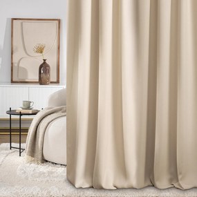 Zasłona zaciemniająca na taśmie marszczącej blackout strukturalny ecru 140 x 280 cm 1 szt.