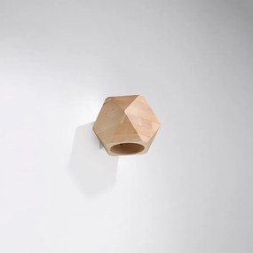 Kinkiety skandynawski Timberix, drewno - 1 źródło światła 4000K - L.12 x H.12 cm - naturalne drewno