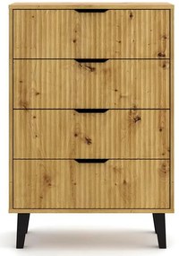Komoda i na nóżkach z 4 szufladami dąb artisan M1-M63