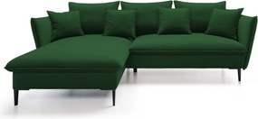 Narożnik GLOSS Lewostronny z funkcją spania, zestaw z poduszkami wolnostojący tkanina RIVIERA 41 Platynowy WERSAL