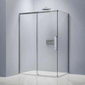 Narożna kabina prysznicowa z cichym domykiem DX906 FLEX chrom