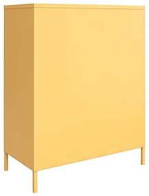 Żółta metalowa szafka Novogratz Cache, 80x102 cm