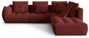 Czerwony narożnik (prawostronny/w kształcie litery L) Bloom – Micadoni Home
