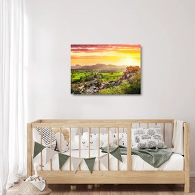 Obraz na szkle - dolina Hampi w Indiach (70x50 cm)