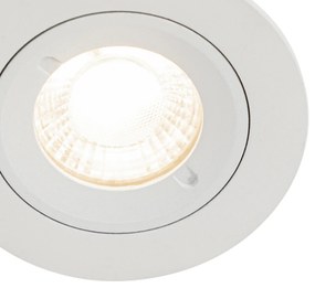 Zestaw 12 białych okrągłych opraw LED GU10 50 mm IP44 - Xena Nowoczesny Oswietlenie wewnetrzne