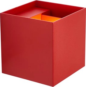 Nowoczesna lampa ścienna zewnętrzna ciemnoczerwona z LED IP54 - Edwin