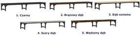 Podstawka pod monitor z metalowym stelażem wędzony dąb C3-S16