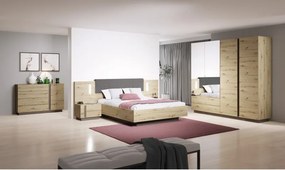 Łóżko RACO 160x200 cm w kolorze Jasnego DĘBU ARTISAN