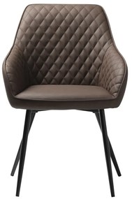 Brązowe krzesło z imitacji skóry Milton – Unique Furniture