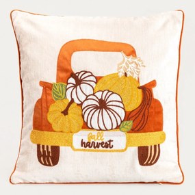 Poszewka dekoracyjna AUTOMNE z jesienną aplikacją 45x45cm HOMLA