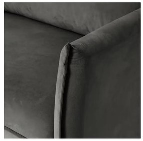 Ciemnoszara aksamitna sofa 203 cm Juli – Ropez