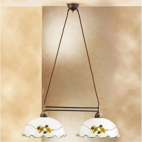 Kolarz 731.82.111 - Lampa wisząca na lince NONNA 2xE27/75W/230V, kolor wino