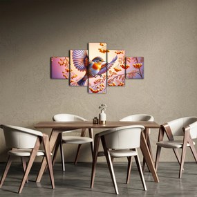 Obraz - Ptak z jarzębiną (125x70 cm)