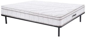 Komplet stelaż z listewkami + materac na sprężynach 3 strefy i pamięć kształtu ciała WOLKENTANZ marki YSMÉE - 140 x 190 cm