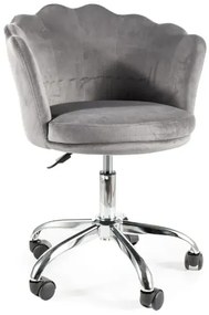 Fotel obrotowy ROSE VELVET szary SIGNAL