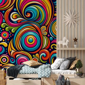Fototapeta - Kolorowe spirale (196x136 cm)