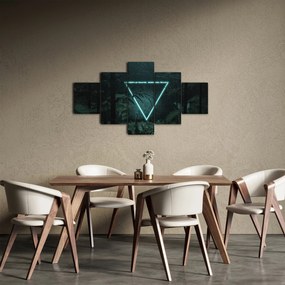 Obraz - Neonowy trójkąt w dżungli (125x70 cm)