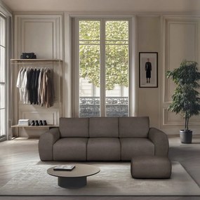 Brązowa sofa z materiału bouclé 287 cm Mirel – Rodier