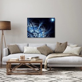 Obraz ciemnoniebieskiego kwiatu (70x50 cm)