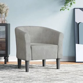 Jasnoszary fotel klubowy E8-A87