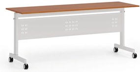 Mobilny stół PRIMO MOBI, 180x60 cm, biała podstawa, czereśnia