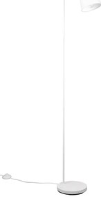 Biała lampa stojąca z tekstylnym kloszem (wys. 148 cm) Buddy – Trio