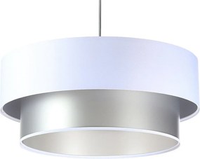 Lampa wisząca DOUBLE WHITE 40 biała/srebrna