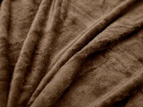 Koc z mikropluszu VIOLET, 200x230 cm ciemnobrązowy