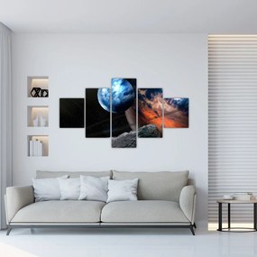Obraz planety w kosmosie (125x70 cm)