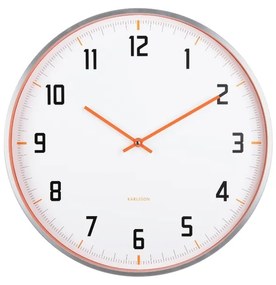 Karlsson 5969OR designerski zegar ściennypomarańczowy, średnica 40 cm