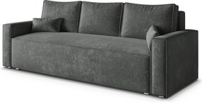 Masseno Sofa MENI z funkcją spania i pojemnikiem na pościel, Rozkładana sofa - Szary, LUMO 75