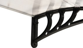 Przezroczyste Zadaszenie Drzwi Outsunny 100 x 75 cm z Poliwęglanu i Aluminiowymi Listwami