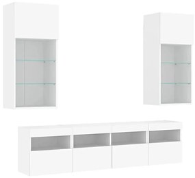 5-częściowy zestaw mebli w kolorze białym F7-M20